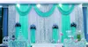 Wedding Decorations 3MX6M ice silk Fabric Satin Drape Curtain Silver Sequins Swag Party Stage Performance Background Decoration