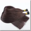 I ucu İnsan Saç Doğal Renk 1B 14 16 18 20 22 24 inç Malezya Düz Keratin Saç Uzantıları 0 9G S180G One Lot Saç