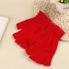 11 style Warm colored student gloves creative Half Finger Gloves for men and women in winter child Gloves T2C5172