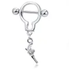 14G GUN Pendant Unisex Nipple Ring PIERCING Jewellry 161666MM NoInfection Body Jewelry Barbells7923910