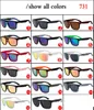 17 couleurs étonnantes conception d'impression colorée lunettes de soleil confortables UV400 lentilles de mercure accessoires de mode 731 avec LOGO