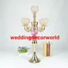 Ny stil Rhinestone Candelabra Silver Guldfärg Ljushållare Tabell Centerpiece Vase Stand Crystal Candlestick Bröllopsdekoration Decor805