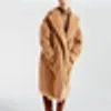 New Fashion Luxury Coat Kvinnor Teddy Bear känner sig vanlig färgklassig överdimensionerad kändis Faux Fur Long Coats Overcoat OuterWear Lady