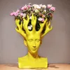 Creative Human Head Flower Vase Movie Figure Home Decor Art Designer Flower Arrangement Vase Table Vase