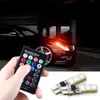 6 x RGB Led T10 W5W Car Bulbs With Remote Control 194 168 501 RGBW Led Lamp Reading Wedge Lights Strobe 12V Silicone 5050SMD8391838