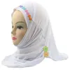 ألوان متعددة المسلمين أطفال فتاة الحجاب الشريط الربط الناعم التنفس العربي الالتفاف الوشاح الوشاح