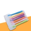 7 Colors Silicone Cake Batter Scraper 21cm Silicone Kitchen Accessories Soft Seamless Spatula Butter Cream Scraper Brush Baking Maker WCW820