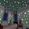 Brilham nas estrelas escuras adesivos para teto, adesivo 100pcs Estrelas e brilhante 3D da lua para crianças Quarto, luminosos estrelas adesivos Criar um Rea