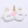 Maschera per gli occhi di unicorno cartone animato Eyepatch Sleeping Blinded Braccia morbido peluche Cover Honeshade Kids Sleep Rest Mask Beauty Tools