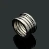 2020 Top quality Classic spring Rings For woman Men jewelry 18k Rose gold Titanium steel Wide version jewelry gift