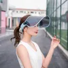 UV Foldable Face Sunscreen Cap Protection Hat Shield with Adjustable Elastic Tape Unisex Clear Visor Hat Wide Brim 20pcslot2898970