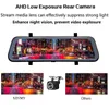 2019 10 بوصة شاشة تعمل باللمس الكامل للسيارة DVR View View Mirror Dual Lens Camera النسخ الاحتياطي العكسي 1080p 170 Full HD Dash Camcor5789914