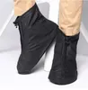 Homens mulheres sapatos capas para chuva flats tornozelo botas tampa de pvc reutilizável capa antiderrapante para sapatos com camada impermeável interna