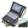 Men's new wallet sleek minimalist business short zipper coin purse open wallet bag multi-card card package