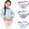 Unicorn lantejoulas saco de cintura bonito dos desenhos animados crianças fanny pack meninas cinto saco moda viagens telefone bolsa sacos de armazenamento