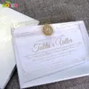 Biglietti Greeting Biglietti d'auguri Lussuoso Royal Wedding Invitation Card Chiaro acrilico con scatola