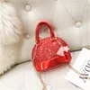 Luno Wallet Kids Handväskor Nyaste Baby Girls Mini Princess Purses Fashion Sequined Mini Shell Cross-Body Bags Children Snack Bags Birthday Presents