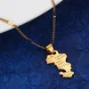 Map of Territorial Collectivity of Mayotte Necklace Mayotte Pendants Gold Color French Charm Jewelry278B