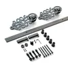 Royal Pattern Black Steel Sliding Barn Deur Hardware Single Closet Deur Dubbele Interieur Deur Rolling Track Set Kit