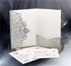 Glitter Laser Cut Wedding Invitation Cards Hollow Bruddusch bröllopskort Förlovningsfödelsedagsföretag Gradation Inbjudningskort