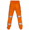 Nouveau mode décontracté hommes pantalons Patchwork argent réfléchissant mode noir Orange pantalon de créateur grande taille SXL VVJU