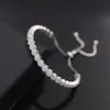 Moda-Steel Love BraceletBangel Hot Miedź Micro Inkrustowane Wykwintne połysk 6 Kryształ Okrągły Kwiat C Typ Crystal Telescopic H Bransoletka