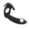 AA Giocattoli del sesso Unisex Real Dildo Doppio foro Vibratori Stimolatore anale vaginale G Spot Massaggiatore Prodotto adulto Dildo Giocattoli multiuso del sesso per coppie Y19062102