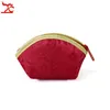 10 pçs / lote Chinês estilo vermelho seda jóia zipper bolsa pequeno seashell jóias embalagens de desenhista saco de presente moedas bolsa de casamento saco de presente