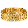 Personalidade Charme Pulseiras 18K Gold Wrist Link Link Corrente Bangles Sumptuoso Punk Jóias Para Homens Mulheres Cubana Pulseira Acessórios