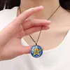 Esoteric Pentagram Pendant Necklace Pentacle Tetragrammaton Jewelry for Women Name of God Blessing Jewellery Wiccan Sweater Lon7666306