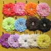 Tjej 4 "Peony Flower Hair Clip Baby Vackra blommor Barretes för Headbands Headwear Hair Tillbehör 10st