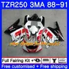 Kit Para YAMAHA Lucky Strike quente TZR250RR TZR-250 TZR 250 88 89 90 91 Corpo 244HM.25 TZR250 RR RR YPVS 3MA TZR250 1988 1989 1990 1991 Carenagem