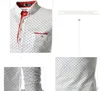 Men's Polos Mens Dress Shirts Fashion Long Sleeve Casual Designer Polka Shirt Fit Size M-3XL