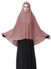 Muslim Black Face Cover Niqab Burqa Motorhuv Islamiska Khimar Kläder Lång Hijab Loop Scarf Dam Huvudduk Abaya Robes Kimono Arab1248m