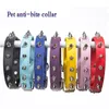 Pet Dogs Collar Pitbull Bulldog Justerbar krage Neck Collare Cane Läder Rivet Spiked valp halsband studded hållbar för liten hund katt