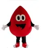 Cartoon Kleding 2019 Hoge Kwaliteit Red Blood Drop Mascotte Kostuum Stripfiguur Fancy Dress Ems Gratis Verzending