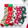 5 farben Heiße Hohe Qualität Weihnachtsbaum Bär Schneeflocke Design Mittlere socken Socken Baumwolle Unisex Liebhaber Socken