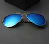 Classic Pilot Sunglasses for Men Women 58mm Retro Mirror Shades Metal Frame High Quality Outdoor UV400 Sun Glasses with Case&Box