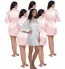 Bride Bridesmaid Satin Silk Bath Robe Wedding Maid of Honor Dressing Gown Mother Dressing Gown