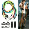 DHL US Stock 11pcs/set Pull Rope Fitness Exercises Resistance Bands Latex Tubes Pedal Excerciser Body Training Workout Elastic Band