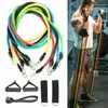 DHL US Stock 11PC / Set Pull Rope Fitness Övningar Motståndsband Latex Tubes Pedal Excerciser Body Training Workout Elastic Band