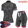 Liv Team Kvinnor Cykla Kortärmad Jersey (Bib) Shorts Set Mountain Bike Kläder Sommar Andas Bicycle Uniform Sportswear Y21031817