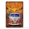 قضبان خمر الحافلة سيارات المعادن علامات American Bus Campers Pub Bar Garage Home Decorative Wall Art Plauque Abox2396576