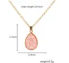 New Fashion Gold Teardrop Resin Druzy Necklace For Women Fashion Statement Stone Choker Necklace Pendant Jewelry GB1003