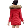 2017毛皮の襟の女性冬の厚い暖かいコートフード付きロングパーカー女性の上着スリムジャケットのカオケタフェミニノプラスサイズ4xl
