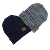 Bonnet en tricot hiver chaud chapeaux Couples casquettes en plein air Slouchy bonnets laine couleur unie casquettes mode à la mode adulte chapeaux maternité casquettes M224