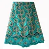 Ribbon French Lace Fabric Teal Green Beaded African 2022 High Quality Embroidered For Nigerian Wedding Dresses2139390