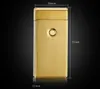 Großhandel Elektrolichtbogen Gold-Bunte Gebühr USD Lighters Double Cross Twin Arc Pulse Electronic Cigarette Lighter Raucher Sexy Eis Mann