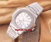 8 стиль высококачественные часы Nautilus автоматические часы мужские 5980 / 1R белый циферблат розовый золотой браслет гонты спортивные часы