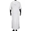 Style musulman rayé hommes Robe Nature LoungeWear caftan Homme Robes Robe arabie saoudite pleine longueur coton lin Homme Robe